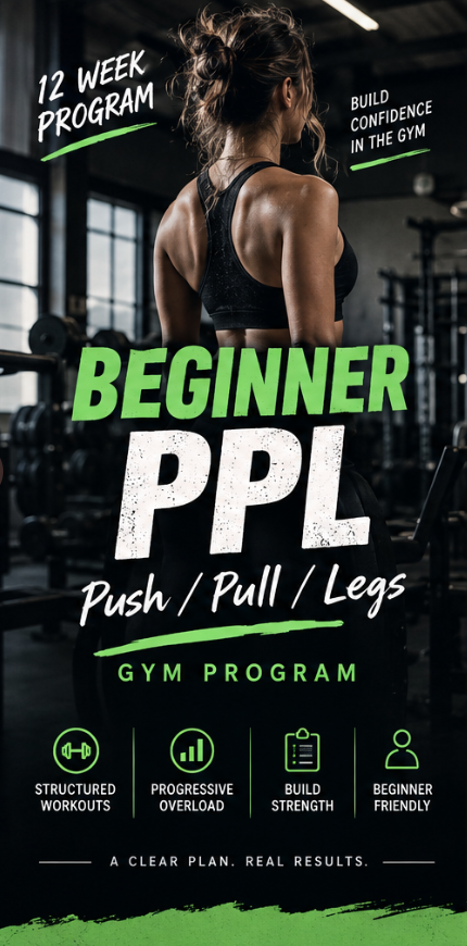 Beginner Push Pull Legs (PPL) Gym Program